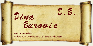 Dina Burović vizit kartica